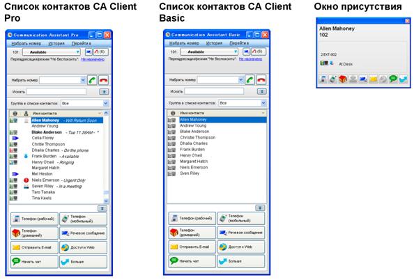 Пакет CTI-приложений Communication Assistant Pro